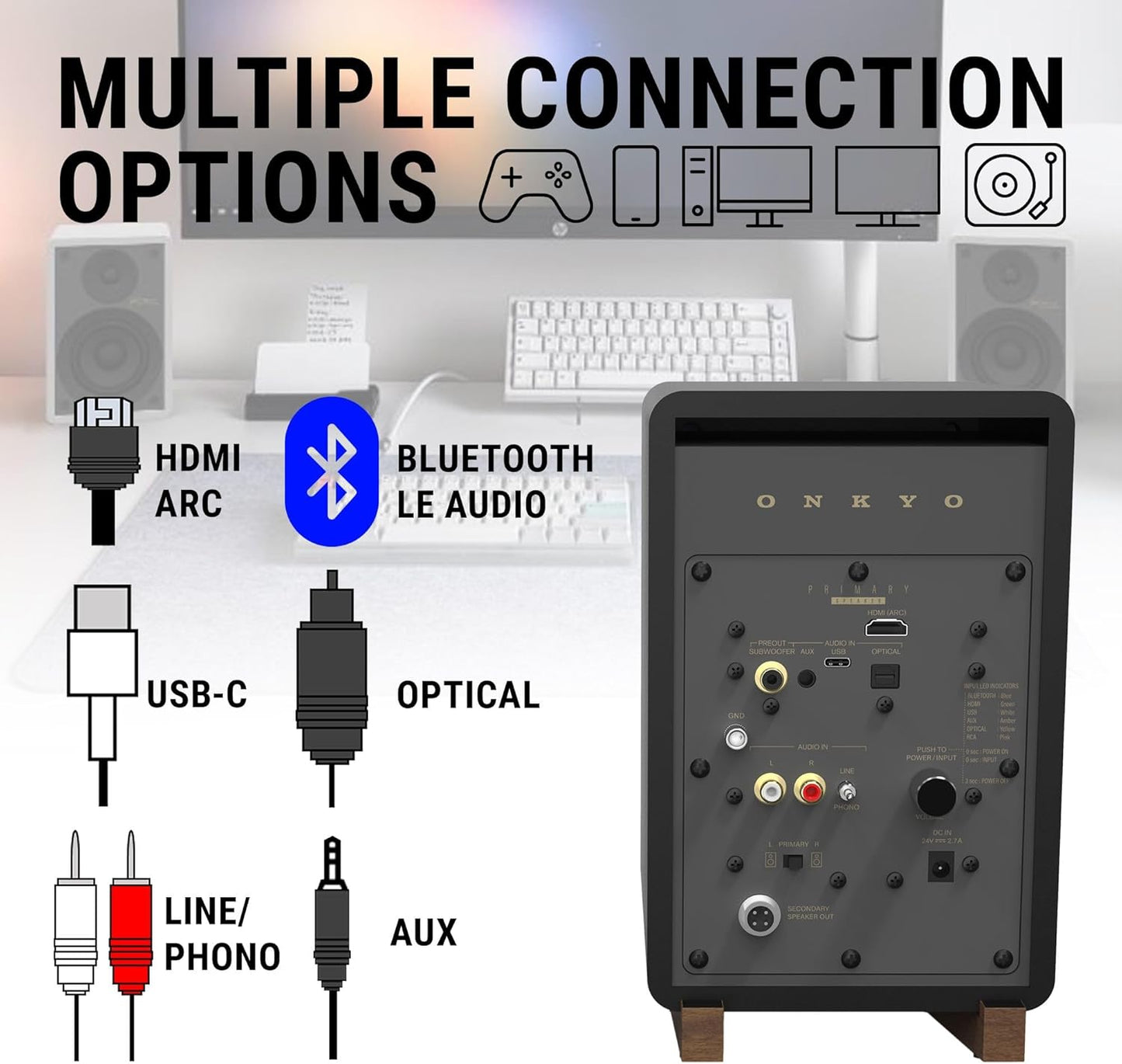 Onkyo GX30 Masaüstü Aktif Hoparlör